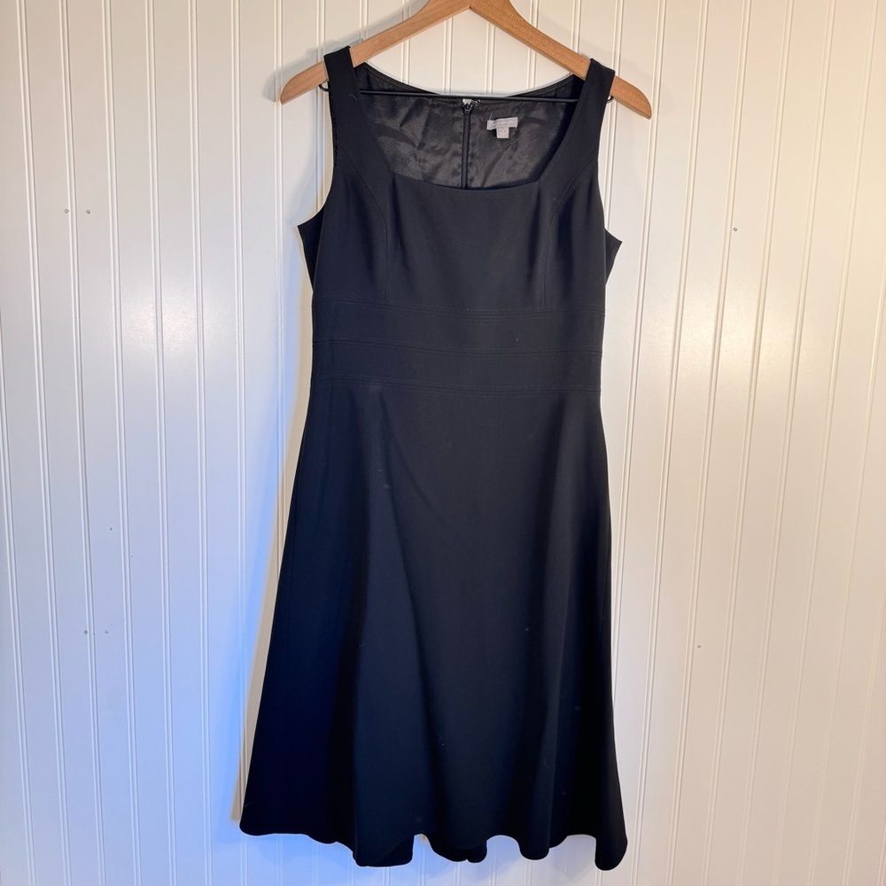 Ann Taylor Little Black Midi A-Line Dress Women’s Size 6